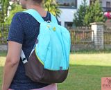 Ein Rucksack MidiKlapPack für mich als neue Mama-Handtasche mit Stoffen in Wunschfarbe von www.stoff.love (Nähanleitung und Schnittmuster von shesmile)