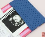 Nähanleitung und Schnittmuster gestaltet als PDF-E-Book von shesmile für einen Mutterpass-Schutzumschlag "Kleines Wunder" mit Abheftband für die 1. Schwangerschaft und Fach für Ultraschallbilder oder Infomaterial.