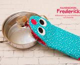 Handschuh Frederick (Eine Nähanleitung mit Schnittmuster von shesmile) Einheitsgröße. Ideal für Ofen und Grill. Nähbar als Krokodil, Hai, Schlange oder ganz neutral.