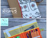 Zeichenmappe Kreativ5 mit viel Platz für Malblöcke, Skizzenbücher, Buntstifte und Zeichenutensilien. Eine Nähanleitung mit Schnittmuster von shesmile.