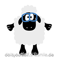 Schaf mit Brille (Plotterdatei von shesmile)