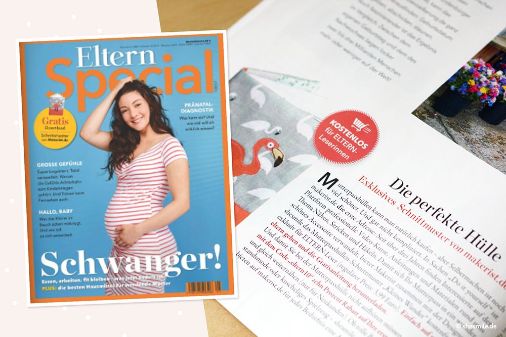 Ein Gratis-Download für den Mutterpass-Schutzumschlag! Exklusiv für die Leserinnen des ELTERN Special "Schwangerschaft