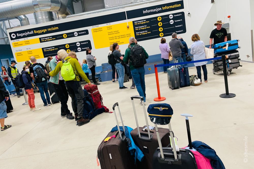 Kofferband am Flughafen Tromsø
