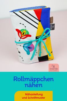 Pinterest-Pin: Ein Rollmäppchen "RollPack" als Stifterolle nähen