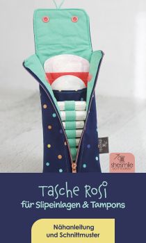 Pinterest-Pin: Täschchen für Slipeinlagen und Tampons "Rosi" (Nähanleitung & Schnittmuster)