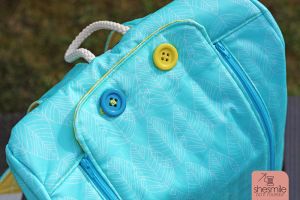 Ein MidiKlapPack für mich als neue Mama-Handtasche mit Stoffen in Wunschfarbe von www.stoff.love